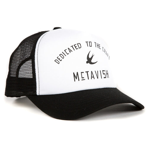 DEDICATED TRUCKER - BLACK WHITE DEDICATED TRUCKER - BLACK WHITE